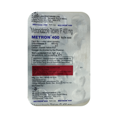 मेट्रोन 400mg टैबलेट