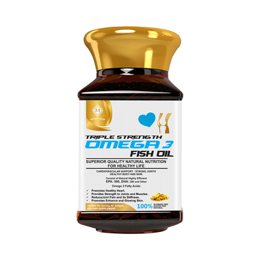 Mountainor Omega 3 Fish Oil 1000mg Triple Strength Softgel For Heart, Bones & Joints