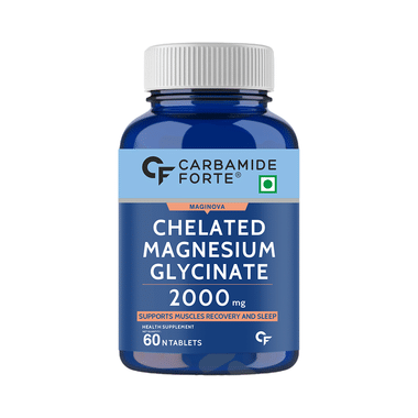 Carbamide Forte Chelated Magnesium Glycinate 2000mg For Muscle Recovery & Sleep Support | Tablet