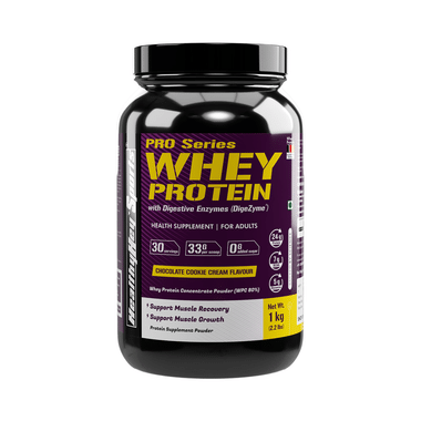 HealthyHey Sports Pro Series Whey Protein Concentrate Powder (WPC 80%) Chocolate Cookie Cream