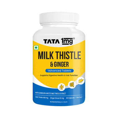Milk Thistle Veg Capsules | Supports Liver Detox & Healthy Liver Function | by Tata 1mg