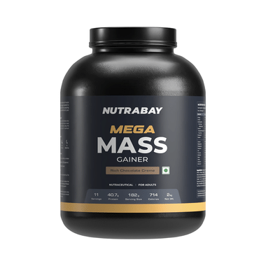 Nutrabay Gold Mega Mass Gainer Rich Chocolate Creme