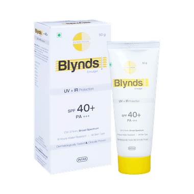 Blynds Emulgel Sunscreen With UV+IR Protection | SPF 40+ PA+++ & Water-Resistant | For All Skin Types