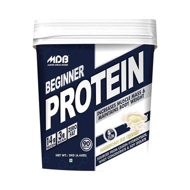 MDB Master Dream Bodies Beginner Protein 14g Whey Concentrate American Ice Cream