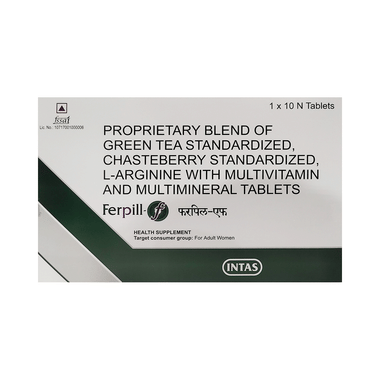 Ferpill-F Tablet With Green Tea Extract, Chasteberry, L-Arginine & Vitamin D3