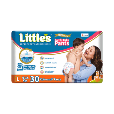 Little's Comfy Cottonsoft Baby Pants Diaper | Size Large