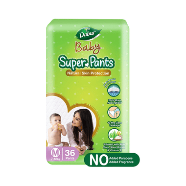Dabur Baby Super Pants With Aloe Vera, Shea Butter & Vitamin E | Size Medium
