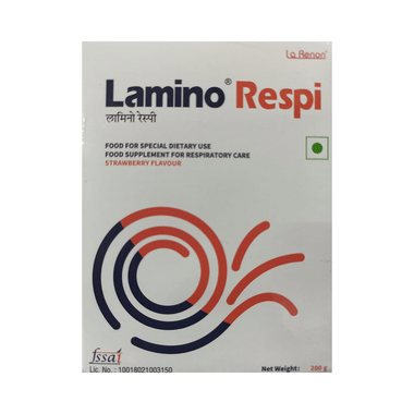 Lamino Respi Powder | Food Supplement for Respiratory Care | Flavour Strawberry