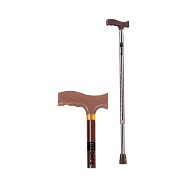 Be Safe Forever Height Adjustable Walking Stick Aluminium Bronze