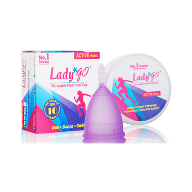 Lady Go Re-Usable Menstrual Cup Large Active Model