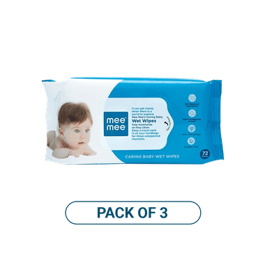 Mee Mee Caring Baby Wet Wipes with Aloe Vera | Pack of 3