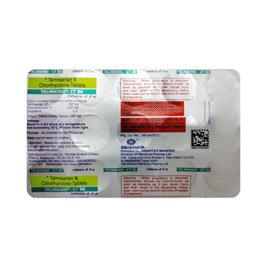 Telmikind-CT 80 Tablet