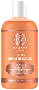 Ganeve London Luxury Shower Scrub Orange & Green Tea