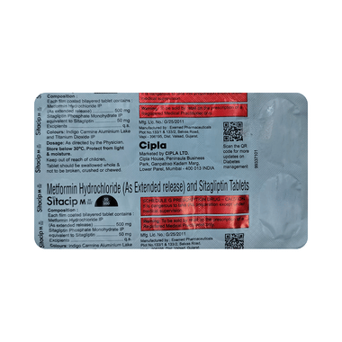 Sitacip M 50/500 Tablet ER