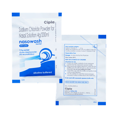 Nasowash Powder With Sodium Chloride & Xylitol For Nasal Solution