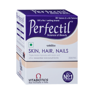 Perfectil Skin, Hair, Nail Supplement with Biotin & Micronutrients | Gluten-Free Tablet