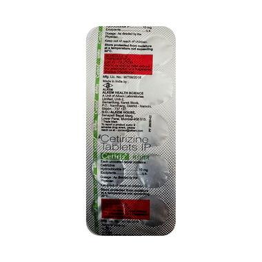 Cetiriz 10mg Tablet