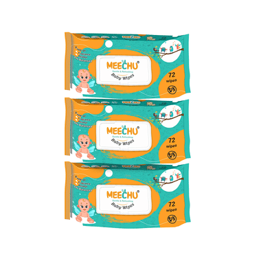 Meechu Gentle & Refreshing Baby Wipes (72 Each)