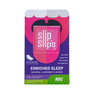 Slip Slip's Enriched Sleep 5mg Melatonin Sleep Oral Strip Supports Deep Relaxing Natural Lavender