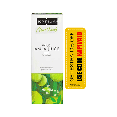 Kapiva Wild Amla Juice | Healthy Hair & Skin | Natural Source Of Vitamin C |No Added Sugar (1 Ltr Each)