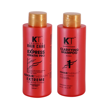 KT Advanced KT Professional Combo Pack Clarying Shampoo & KT Advanced Hair Care Express Keratin Pro Kehair Therapy (120ml Each)