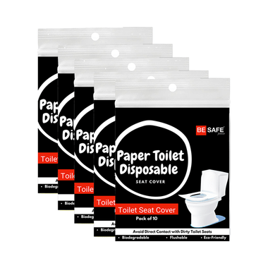 Be Safe Forever Disposable Paper Toilet Seat Cover (10 Each) Black