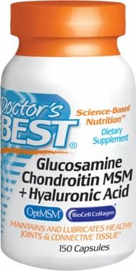 Doctor's Best Glucosamine Chondroitin MSM + Hyaluronic Acid Capsule | For Healthy Joints & Connective Tissue