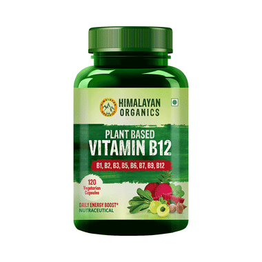 Himalayan Organics Plant Based Vitamin B12 500mg | Vegetarian Capsule For Healthy Metabolism & Nervous System