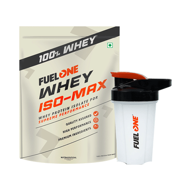 Fuel One Whey Iso-Max Protein Isolate | No Added Sugar | Chocolate With Shaker