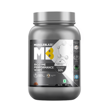 MuscleBlaze Biozyme Performance Whey Protein | For Muscle Gain | Improves Protein Absorption By 50% | Flavour Powder Rich Chocolate