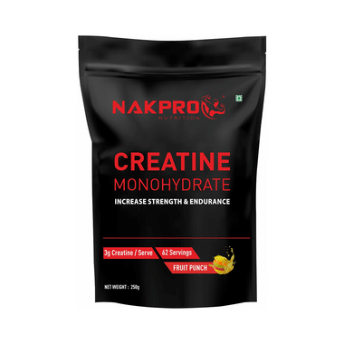 Nakpro Nutrition Creatine Monohydrate For Strength & Endurance | Flavour Powder Fruit Punch