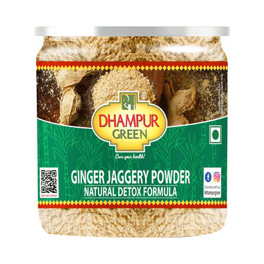 Dhampur Green Ginger Jaggery Natural Sweetener | Non-GMO & Gluten Free | Powder