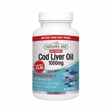 Natures Aid Cod Liver Oil 1000mg Softgels