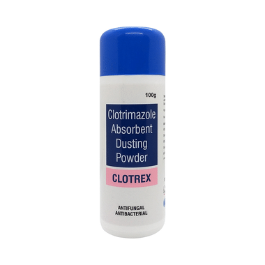 Clotrex Antifungal Clotrimazole Absorbent Dusting Powder For Skin Irritation , Redness , Itching , Prickly Heat & Fungal Infection