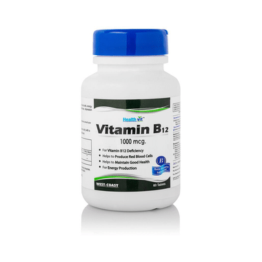 HealthVit Vitamin B12 1000mcg Tablet