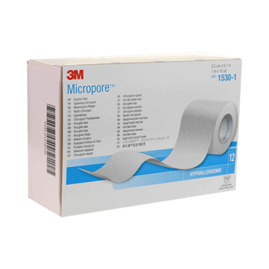 3M 1530-1 Micropore Hypoallergenic Surgical Tape 2.5cm