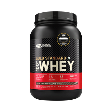 Optimum Nutrition (ON) Gold Standard 100% Whey Protein | For Muscle Recovery | No Added Sugar | Flavour Powder Double Rich Chocolate