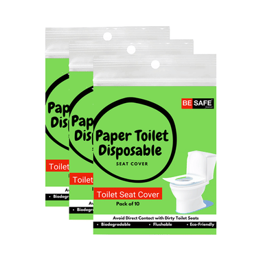 Be Safe Forever Disposable Paper Toilet Seat Cover (10 Each) Green