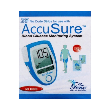 Dr. Gene Accusure Blood Glucose Test Strip (Only Strip)