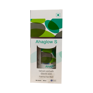 Ahaglow S Foaming Face Wash with Salicylic & Glycolic Acid
