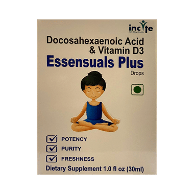 Essensuals Plus With DHA & Vitamin D3 | Gluten-Free | Veg Oral Drops