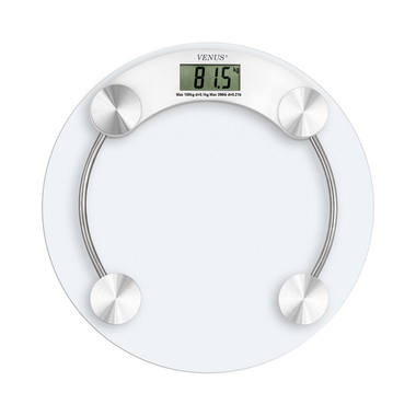 Venus Prime Lightweight ABS Digital/LCD Personal Health Body Weight Weighing Scale Round Transparent