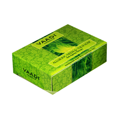 Vaadi Herbals Super Value Pack Of 6 Alluring Neem-Tulsi Soap With Vitamin E & Tea Tree Oil (75gm)