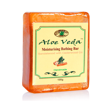 Aloe Veda Moisturising Bathing Bar Sandalwood With Cedarwood Oil