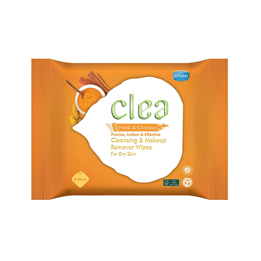 Ginni Clea Cleansing & Make-Up Remover Wipes Haldi & Chandan