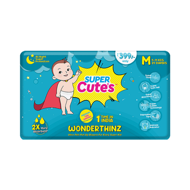 Super Cute's Medium Wonderthinz Ultra Thin Pull Up Diaper (29 Each)