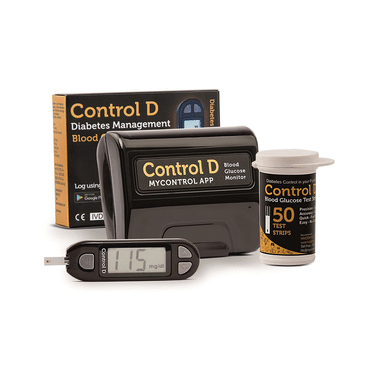 Control D Blood Glucose Monitor Kit With 50 Strips