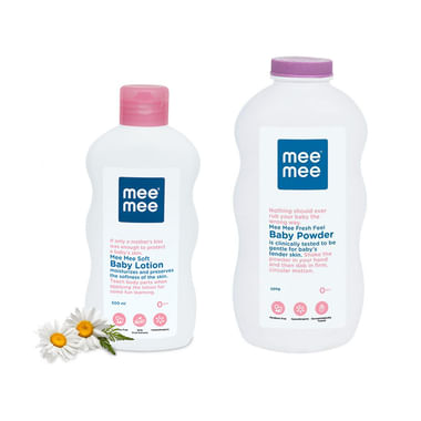 Mee Mee Combo Pack Of Baby Lotion 500ml And Baby Powder 500gm With Fruit Extracts