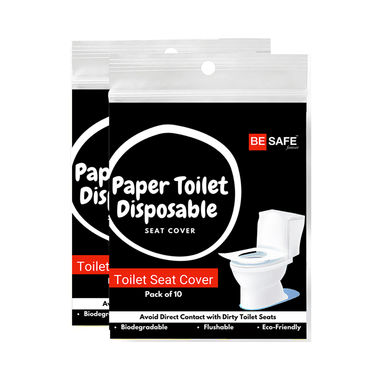 Be Safe Forever Disposable Paper Toilet Seat Cover (10 Each) Black