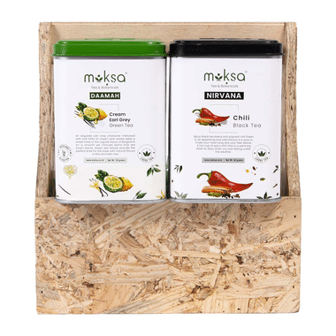 Moksa Combo Pack Of Daamah Cream Earl Grey Green Tea & Nirvana Chili Black Tea (50gm Each)